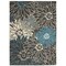 Homeroots 4 x 6 ft. Charcoal & Blue Big Flower Area Rug 385412 - alternate 1